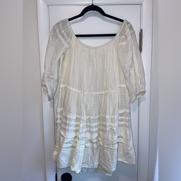 Free People Off the Shoulder White Mini Dress - Picture 4 of 4